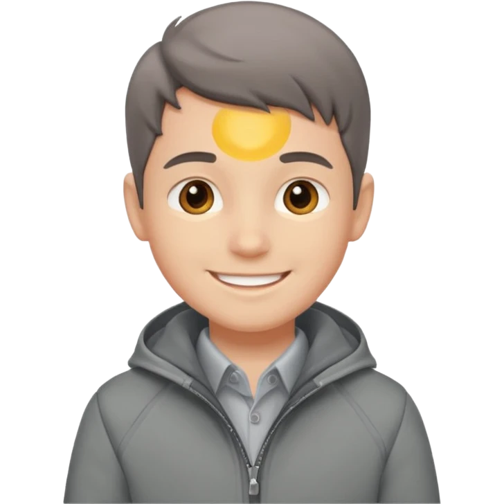  boy wearing grey jacket emoji