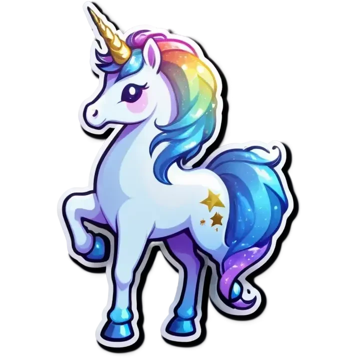 Sparkling unicorn emoji