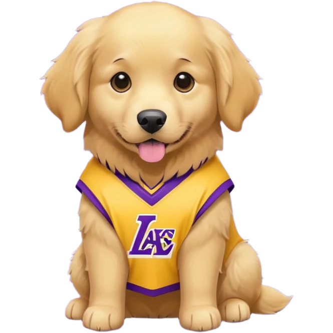 Golden retriever lakers uniform emoji