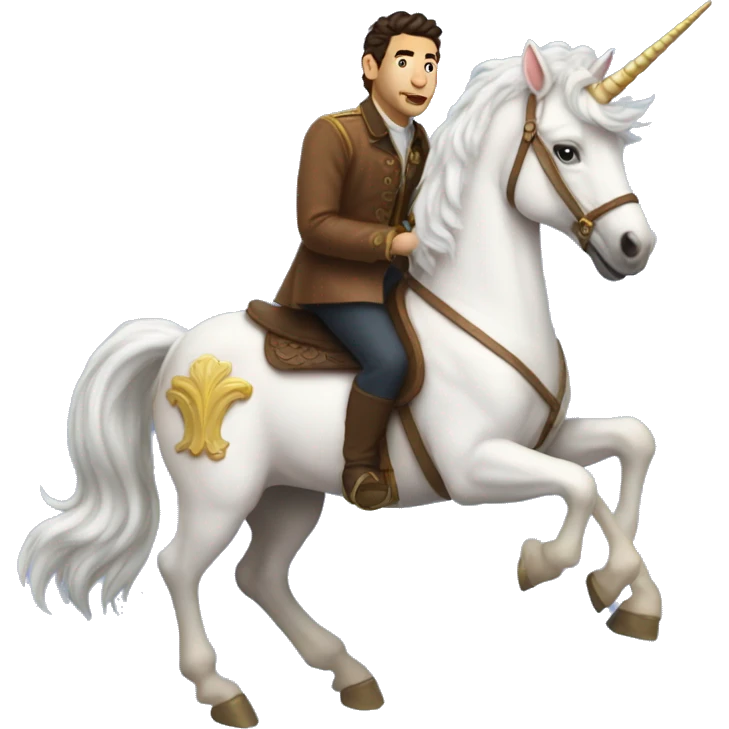 jonathan bailey riding a unicorn emoji