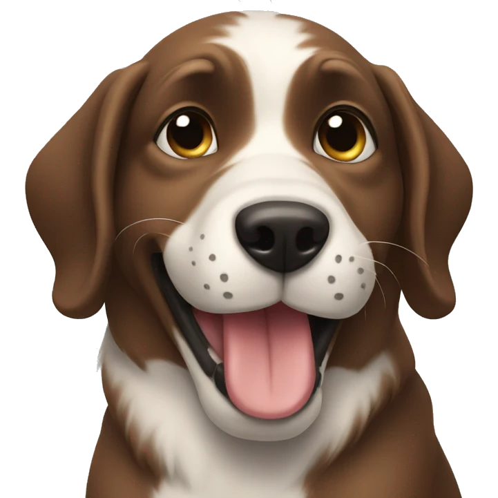 dog licks its paw emoji
