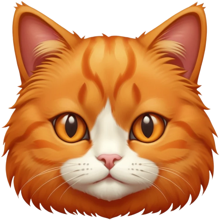 Crosseyed orange cat emoji