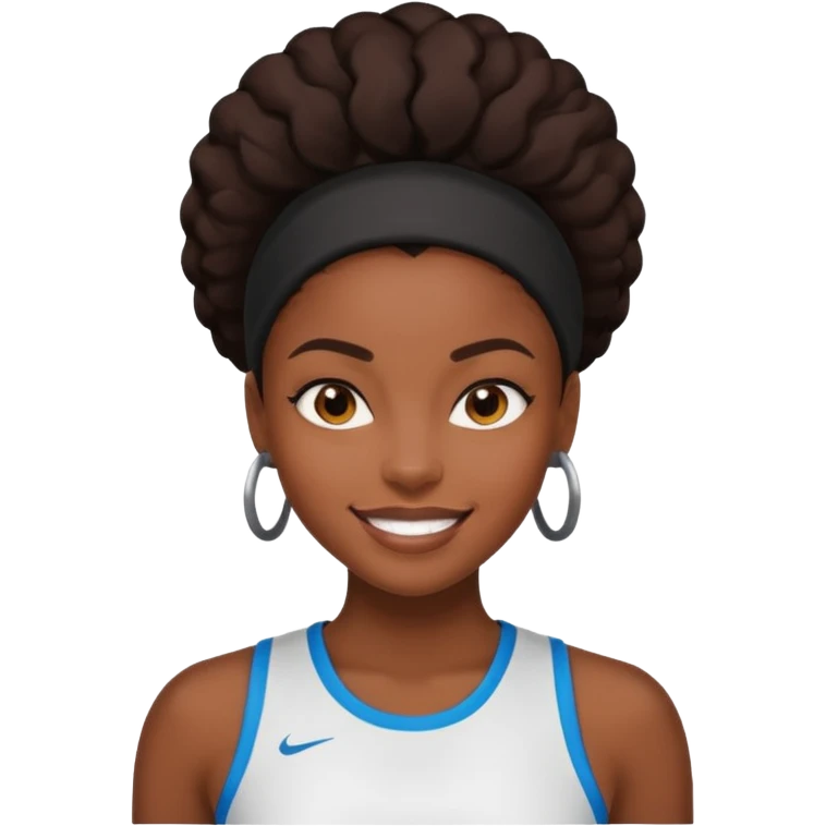 black girl Bold, edgy, confident, sporty, fearless, striking, urban, statement-making emoji