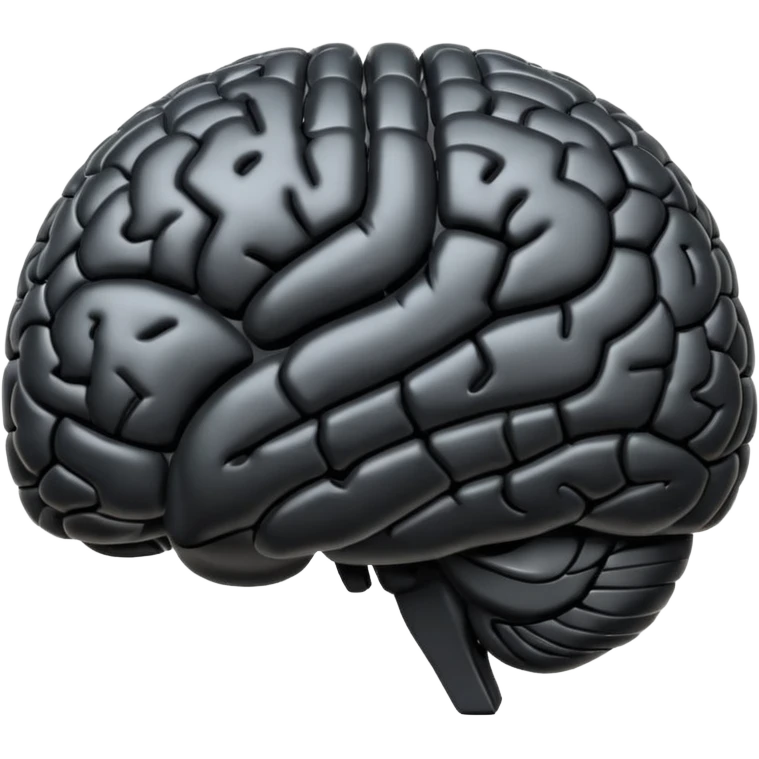 all-black digital brain emoji