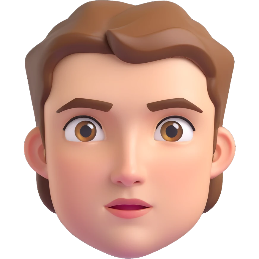 archer, 3D emoji style, expressive face, shiny finish emoji