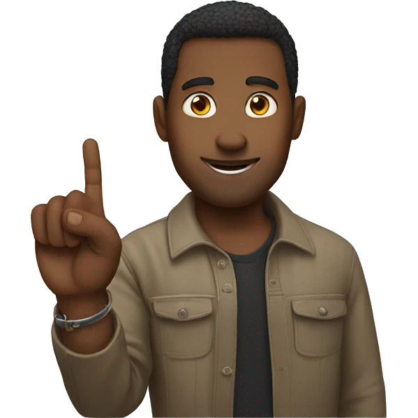 man shows the finger ring on the finger emoji