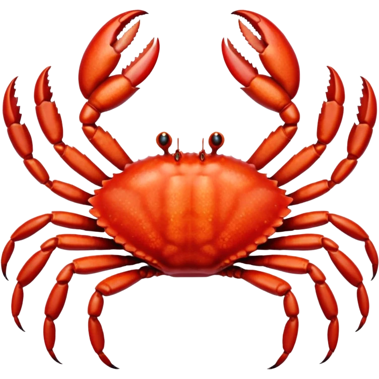 A live crab with only eight legs and two pincers emoji