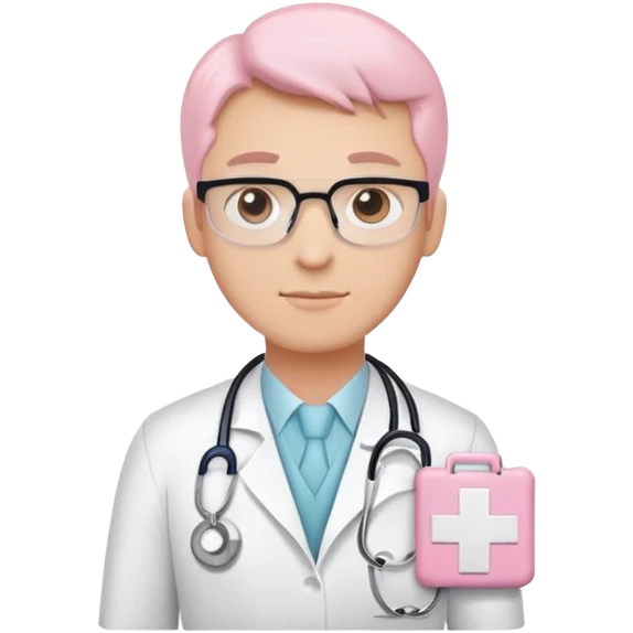 light pink doctor name badge saying "artur" emoji