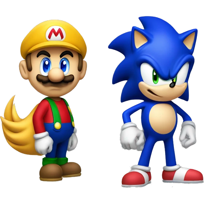 Sonic misto a supermario emoji