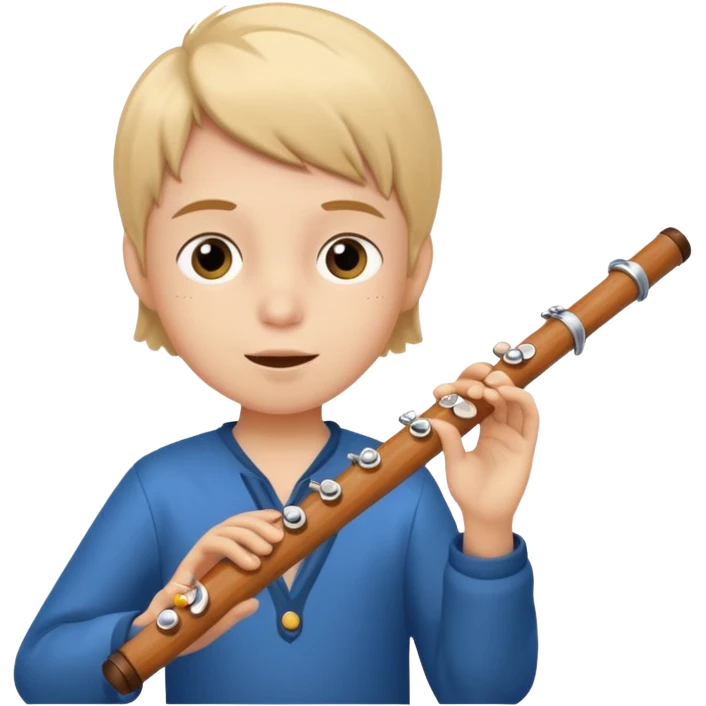 kid plays flute emoji