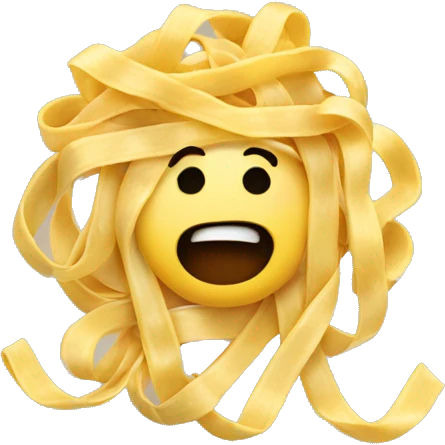 Fettuccine pasta emoji
