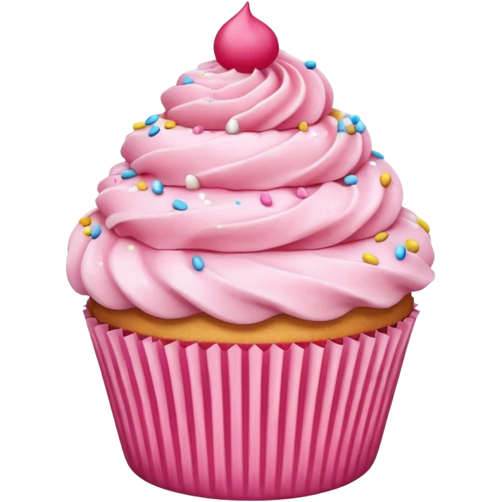 Cupcake with pink icing emoji