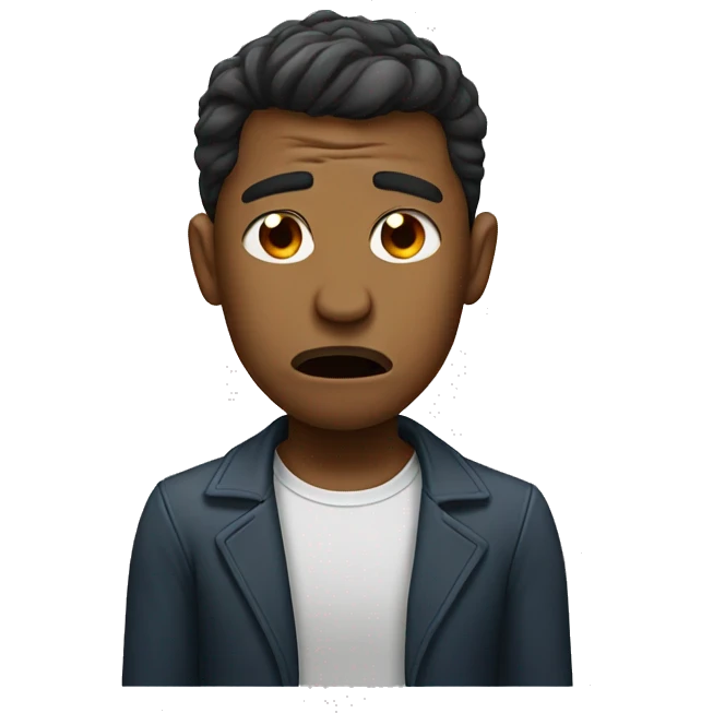 bold man crying emoji