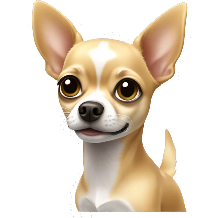 Blonde chihuahua with a white spot   emoji