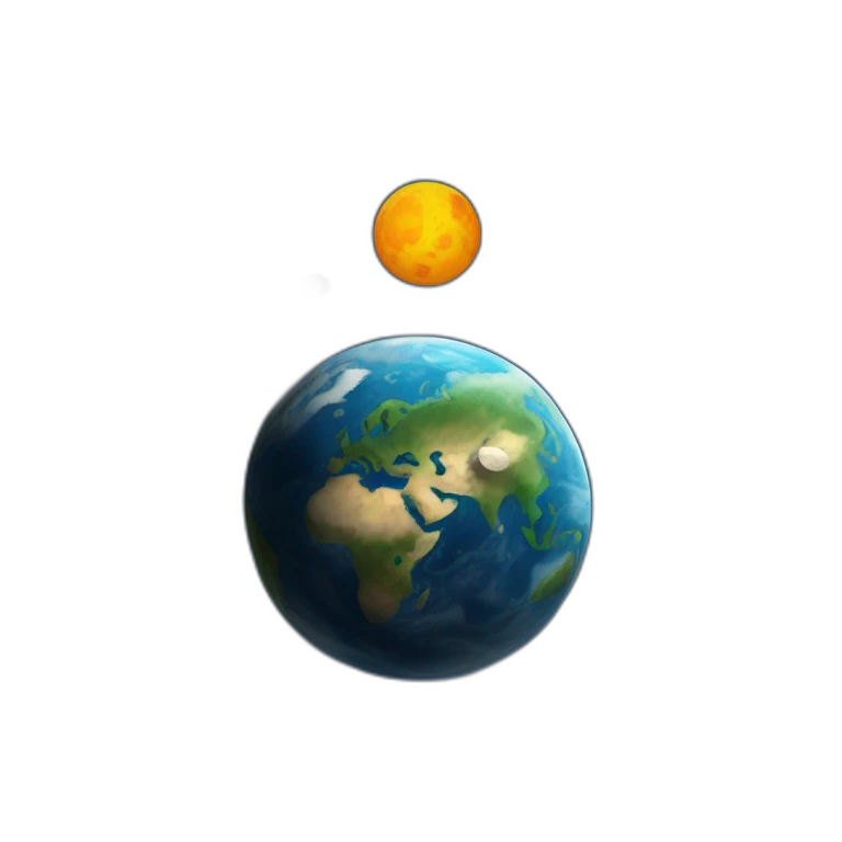earth and moon orbit emoji