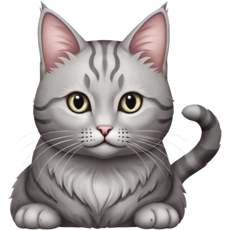 Лунный котик с сердцем emoji