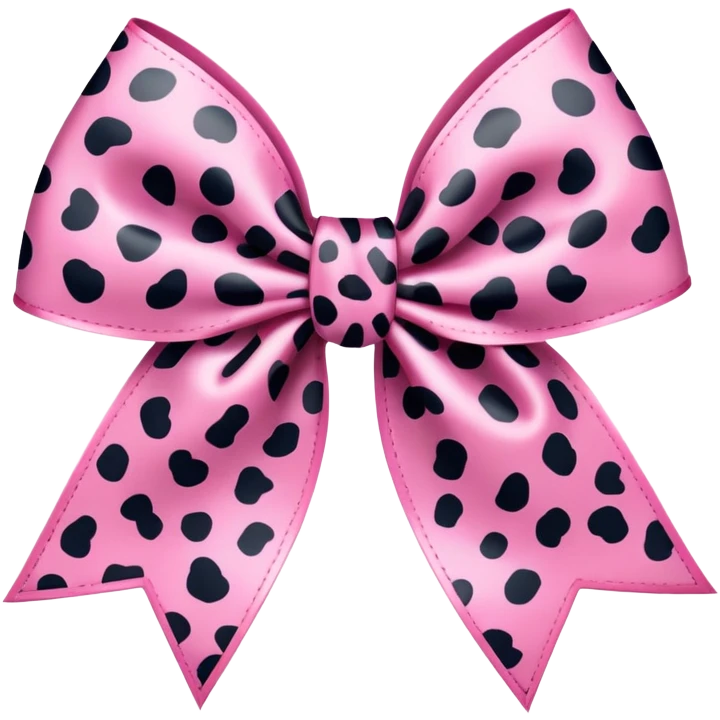  Pink cheetah print bow  emoji