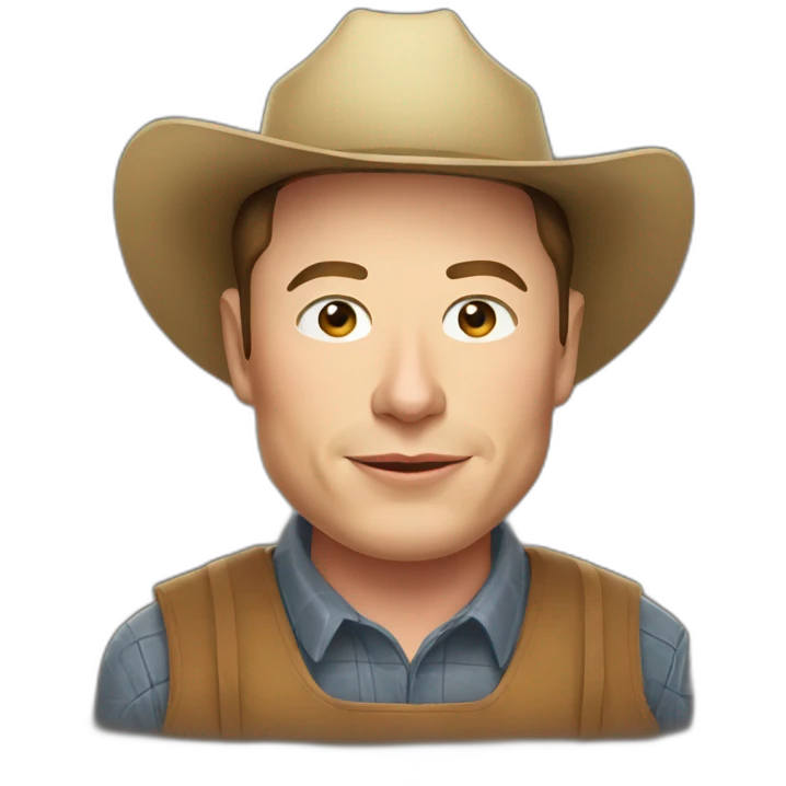Elon musk as a farmer emoji