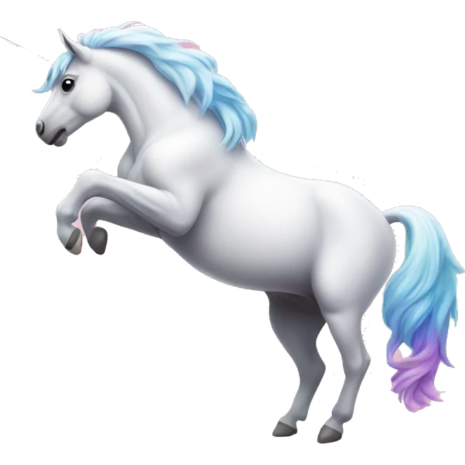 Unicorn doing a split emoji