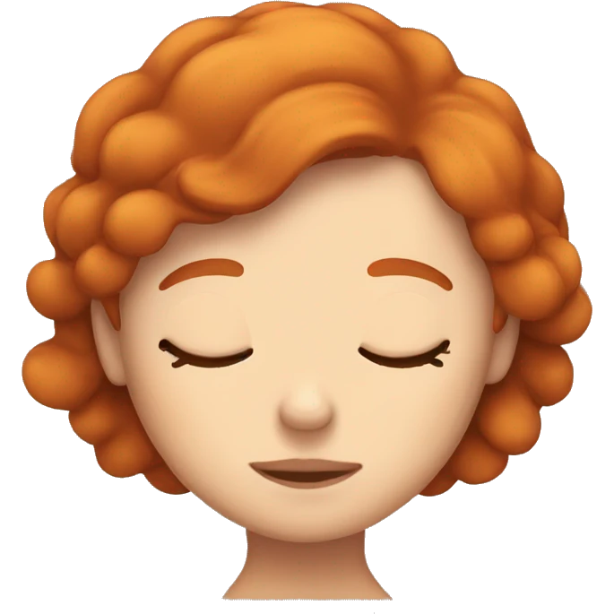 redhead girl sleeping emoji