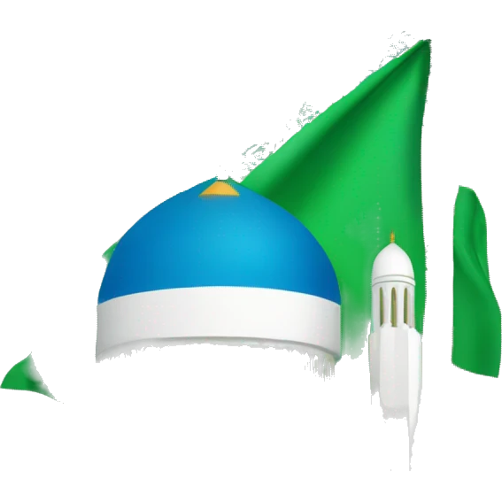 Islamic mosque and uzbekistan flag emoji