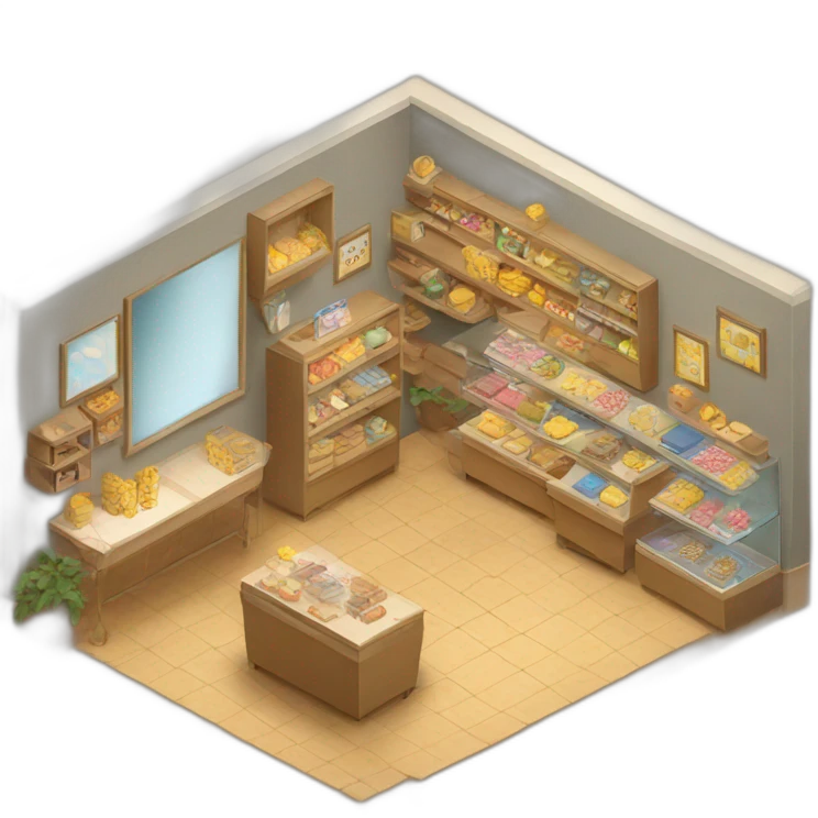 shop interior isometric emoji