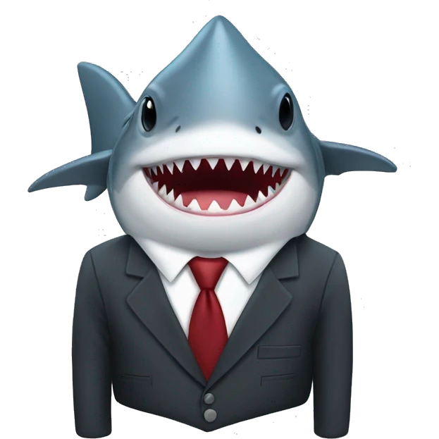 shark in a suit  emoji