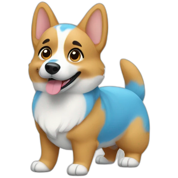 Blue Corgi emoji