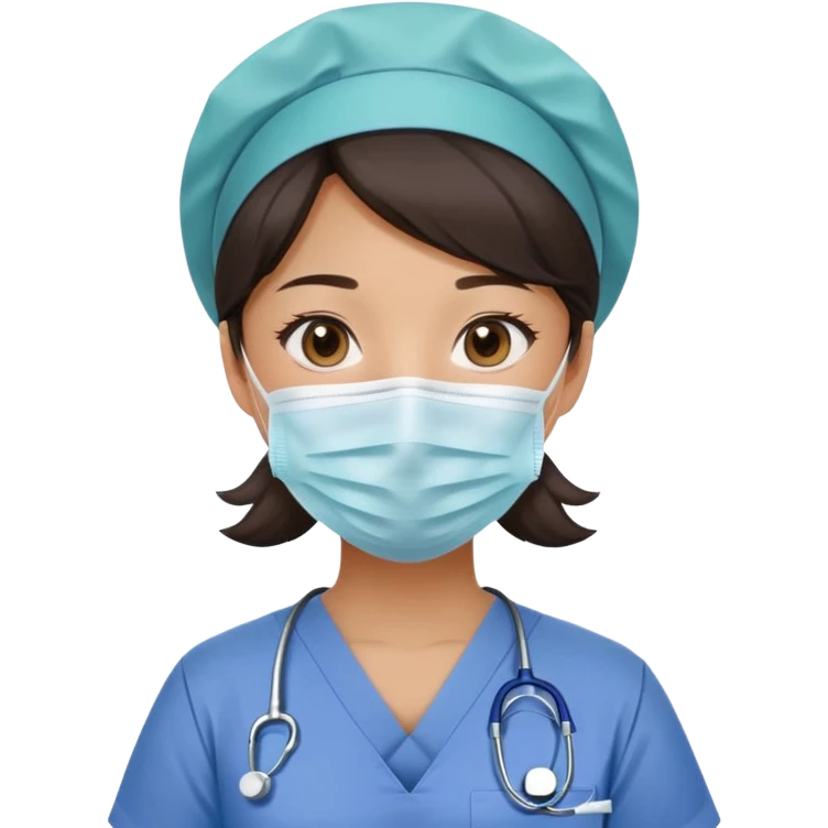 Critical care Asian girl nurse  emoji