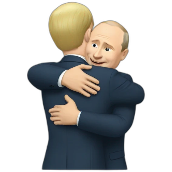 Putin hug Zelensky emoji