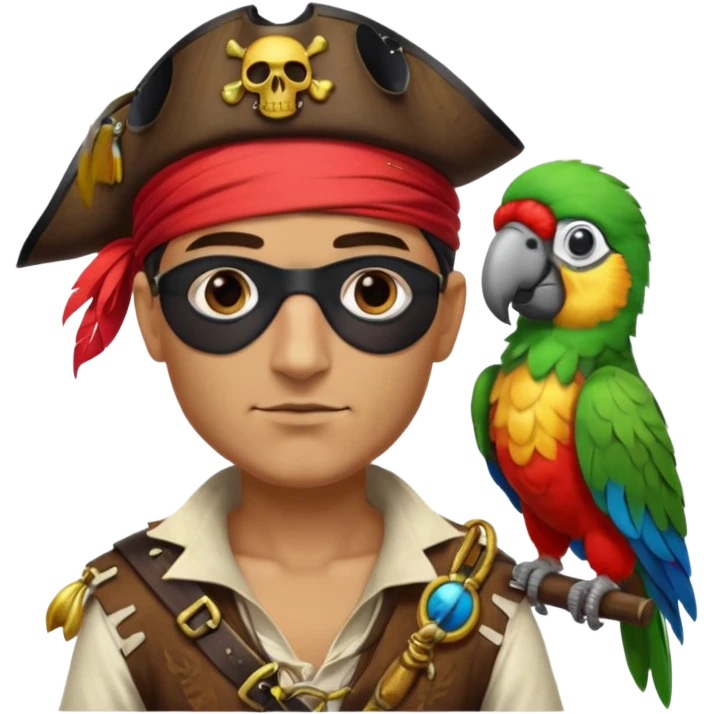 pirate and parrot emoji