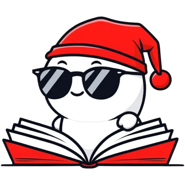 Bookworm with sunglasses and a red hat emoji