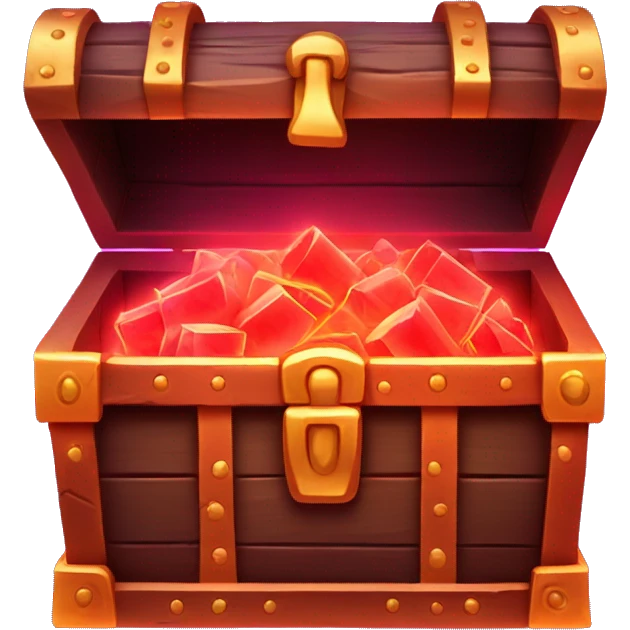 treasure chest red glowing neon emoji