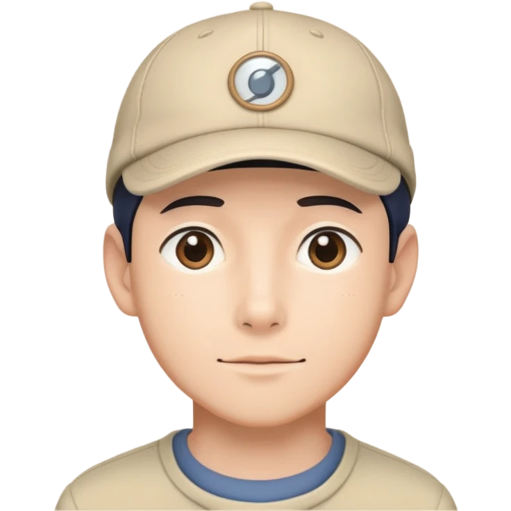 A man with cap Ghibli style emoji