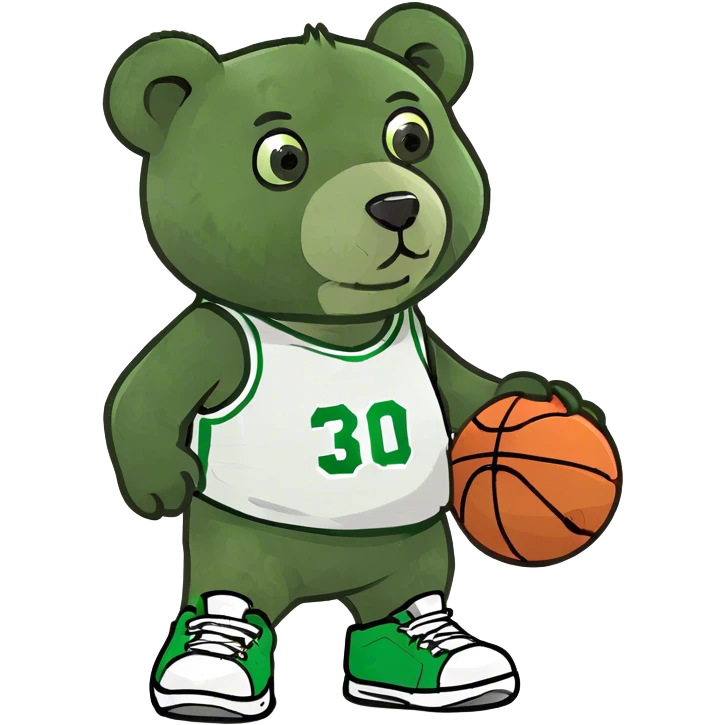 Teddy bear playing basketball  emoji