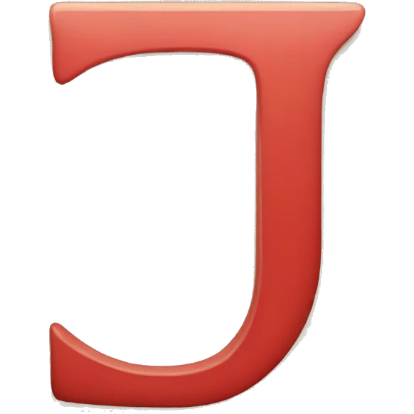 Red square with the letter j in the middle emoji