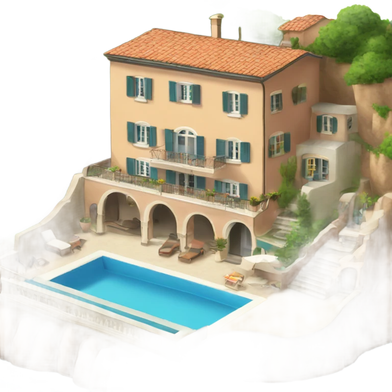 Big house with swimming pool like in the cinque terre in Italia  emoji