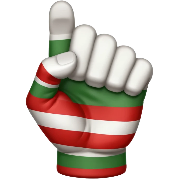 This fist emoji ✊ but instead of yellow it’s the three Italian flag colors. Don’t change anything about the fist shape or shading, just the 3 colors striped  emoji