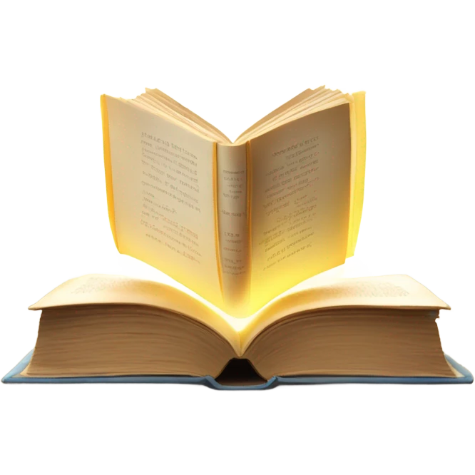 book with light rays emanating from inside the book emoji