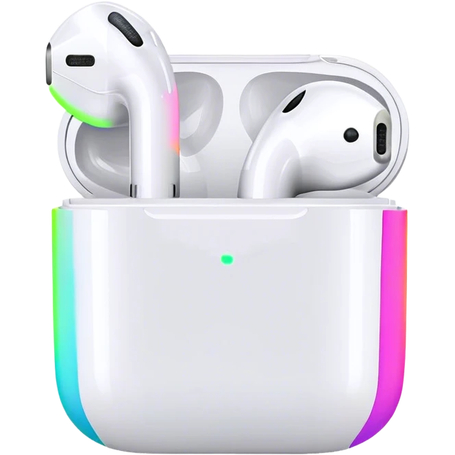 Neon colors airpods emoji
