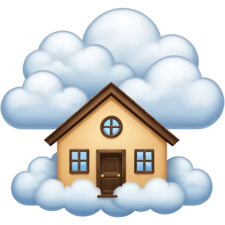 house made of clouds material  emoji
