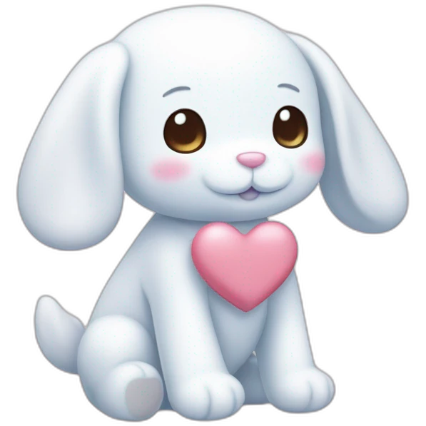 Cinnamoroll in love emoji