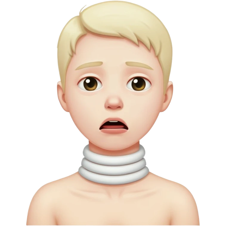 Choking Neck while sad emoji