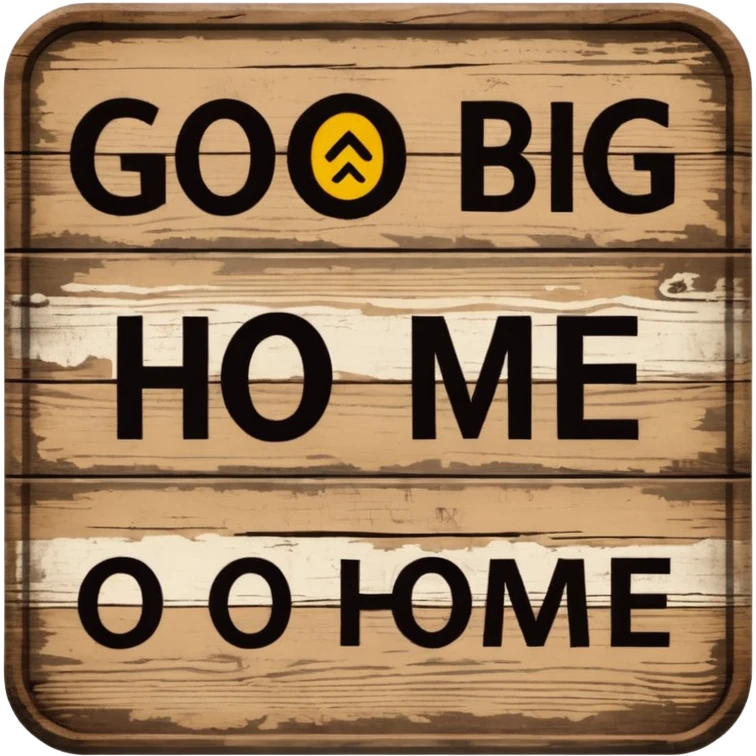 go big or go home sign emoji