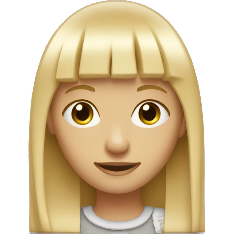 Blond girl with fringe  emoji