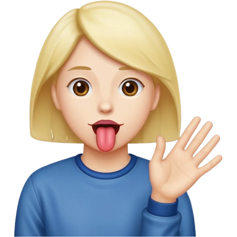 tongue sticking out with hands to the side emoji
