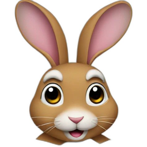 rabbit reading a newspaper emoji