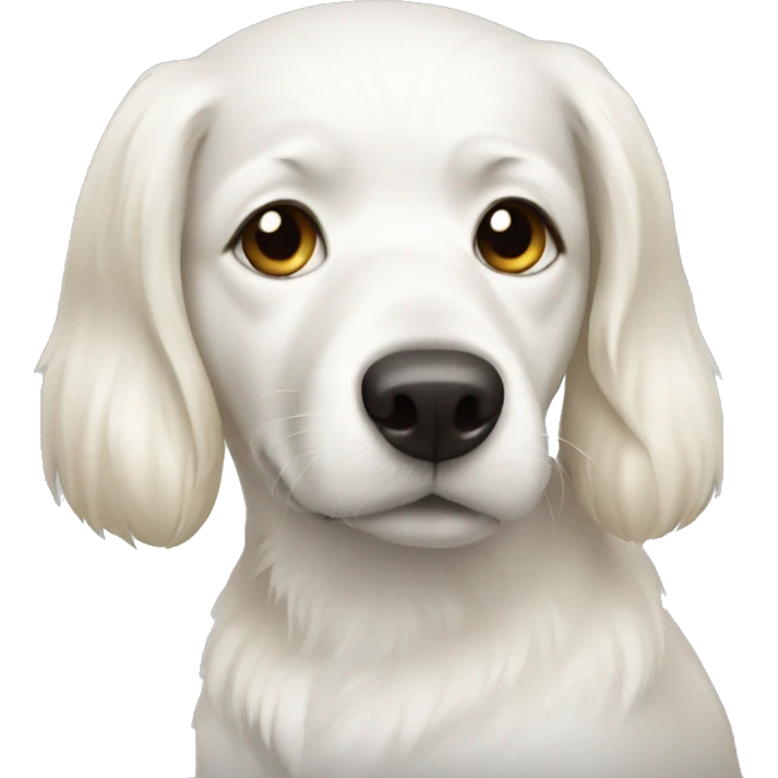 blonde white dog emoji