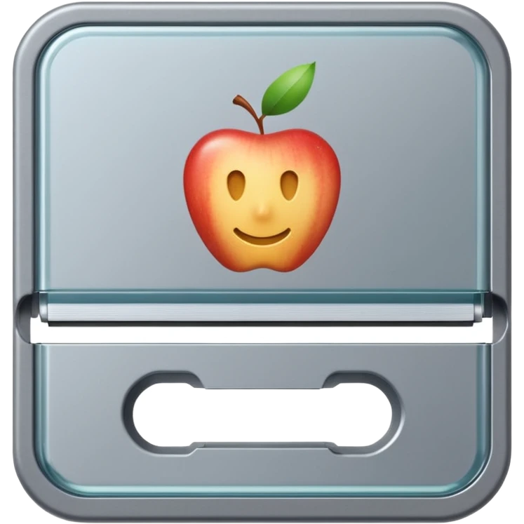 single metal razor blade cartridge with sleek rectangular frame, visible parallel blades, metallic or gray plastic casing, clean edges, compact form, no handle, no shaving cream, no extras, apple emoji style, soft lighting, subtle shadows, transparent background, emoji scale emoji