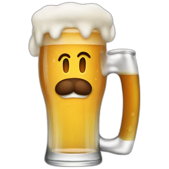 Mario drink beer emoji